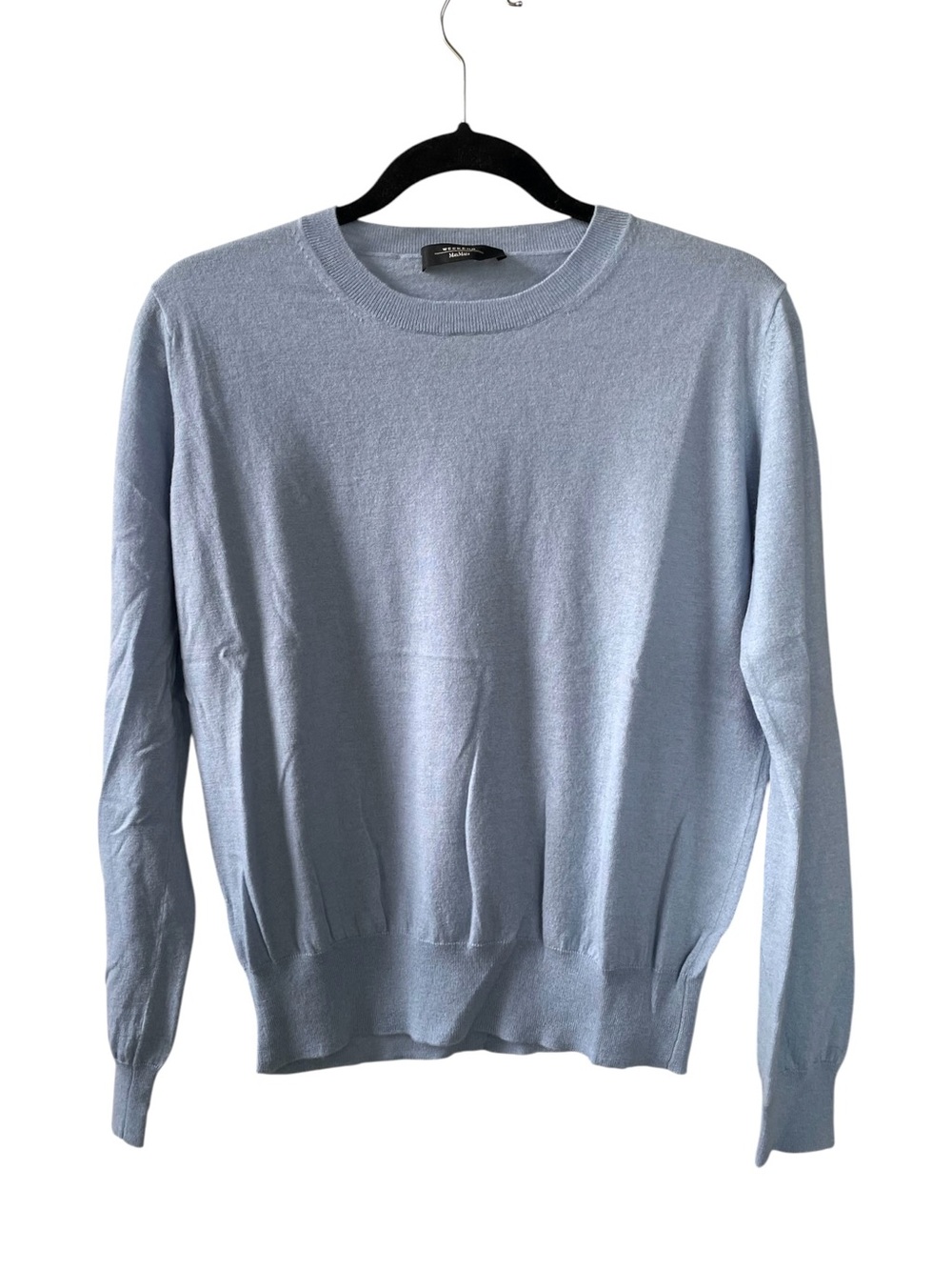Weekend Max Mara Crewneck Fine Knit Sweater Light Blue